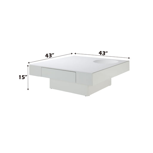 Khaim - Coffee Table - White High Gloss ACME
