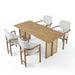 5 Piece Indoor Dining Set, Table & 4 Chairs Noble House
