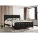 Eastern King Panel Bed With Upholstered Headboard And Footboard - Cappuccino Furniture Max