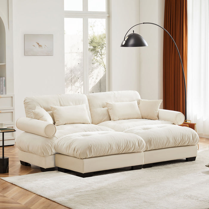 Super Comfort Oversized Modular Sectional Sofa With Movable Ottoman Home Essentials
