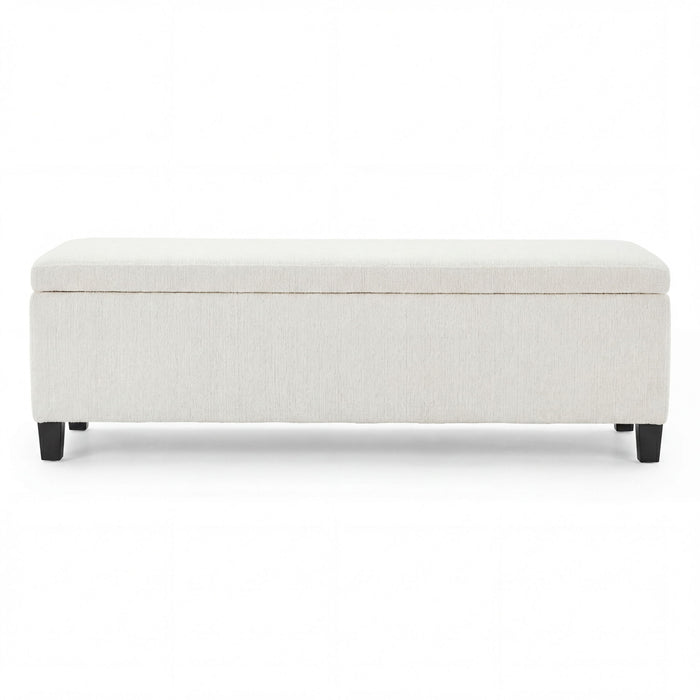 Upholstered Storage Ottoman Bench Noble House