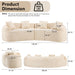 Curved Compressed Sofa, Nordic-Style Design For Living Room Home Essentials