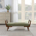 Mid-Century Bench With Wood Legs Home Essentials