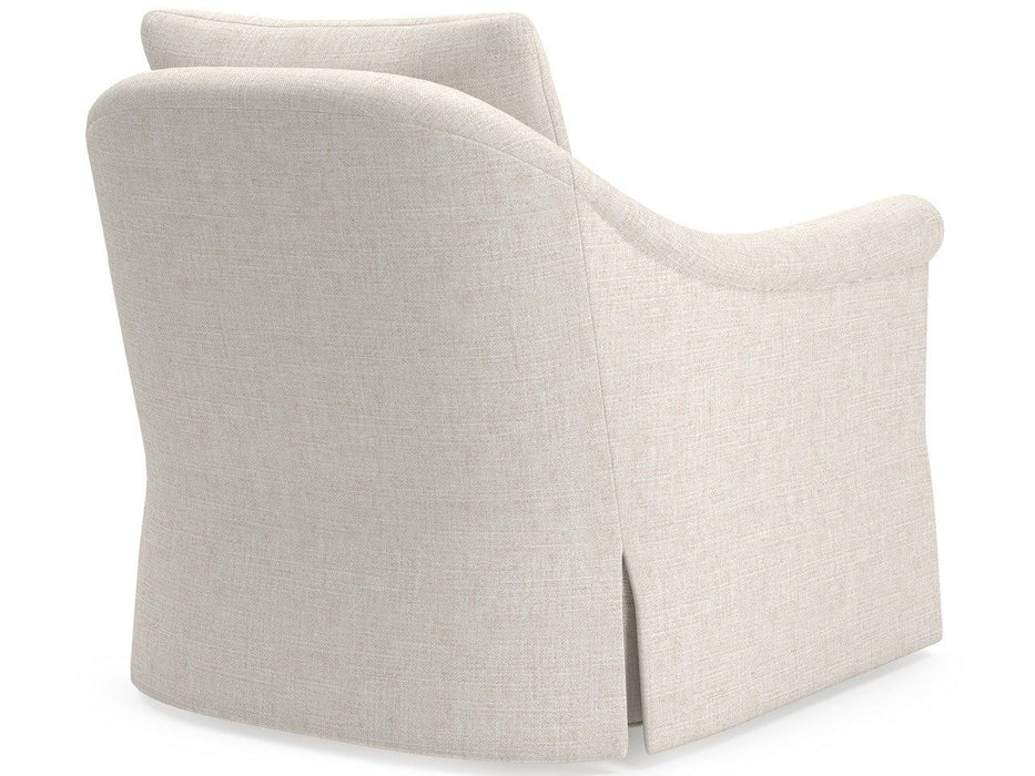 Rowan - Skirted Swivel Chair, Special Order - White Universal Furniture