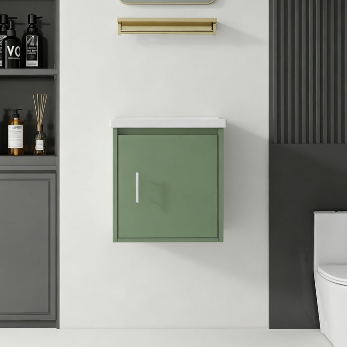 Floating Bathroom Vanity Combo, Wall Mounted Cabinet With Sink & Soft Close Doors For Small Bathrooms Home Essentials