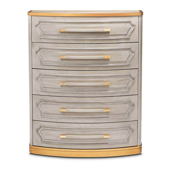 St. Charles - 5-Drawer Highboy Chest - Dove Gray