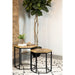 2 Piece Nesting Table With Hexagon Base - Brown Furniture Max