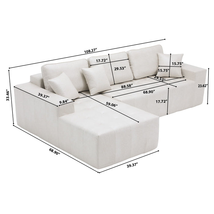 L - Shaped Corner Chaise Sofa Bed Home Essentials