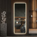 Frameless Full Length Floor Mirror With LED Light, Dimming & 3 Color Modes Mirror - Silver Daily Nest