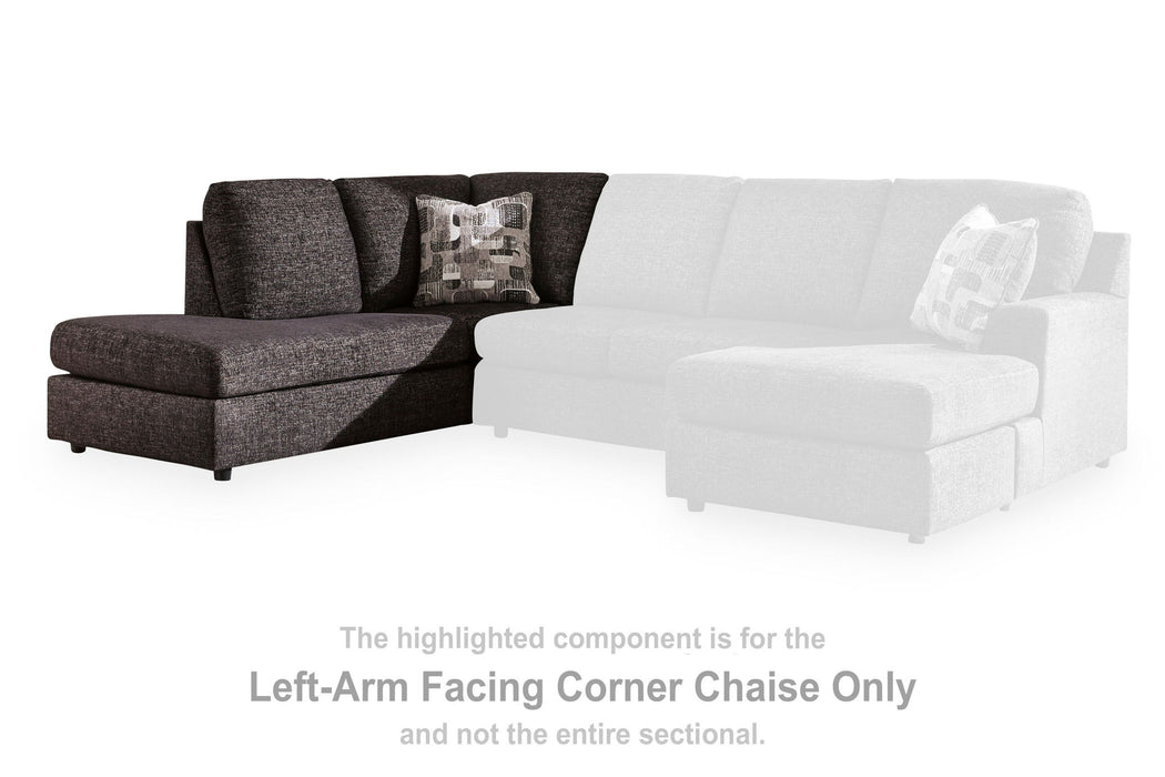 Lentiz - LAF Corner Chaise - Onyx Signature Design by Ashley®
