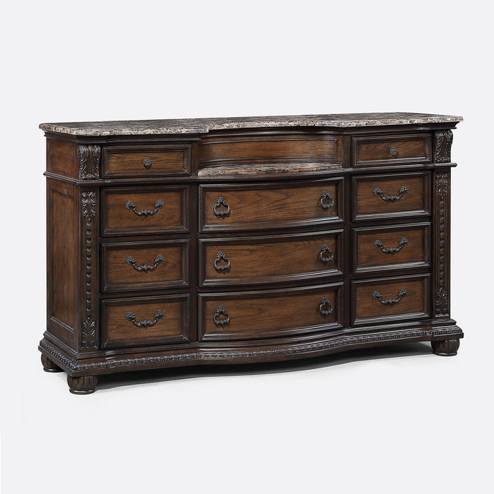 11 Drawer Dresser - Brown / Coffee
