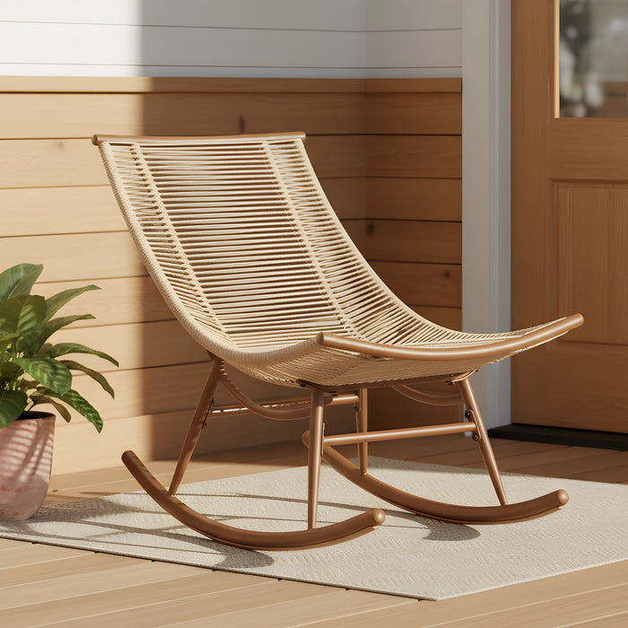 Outdoor Rocking Chair - Beige Noble House