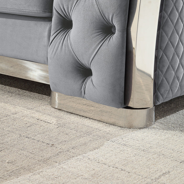 Accent Chair With Button Tufted Diamond Grid & 1 Pillow For Living Room Home Essentials