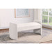 Joshua - Upholstered Accent Bench - Ivory Furniture Max