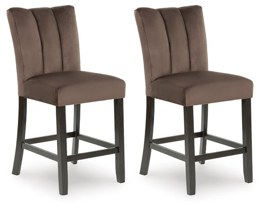 Jeshina - Upholstered Barstool (Set of 2) - Mocha Signature Design by Ashley®