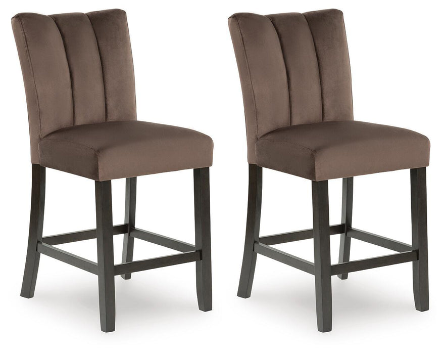 Jeshina - Upholstered Barstool (Set of 2) - Mocha Signature Design by Ashley®