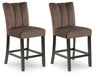 Jeshina - Upholstered Barstool (Set of 2) - Mocha Signature Design by Ashley®