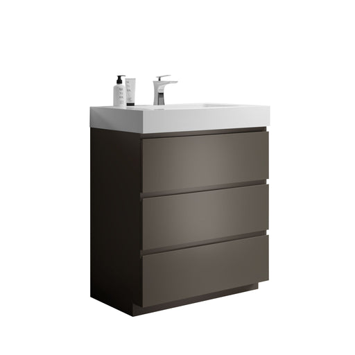 Alice - Bathroom Vanity With Sink, Large Storage Freestanding Bathroom Vanity For Modern Bathroom, One-Piece Sink Basin Without Drain And Faucet Home Essentials