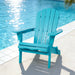Lounge Patio Chair For Garden Outdoor Folding Embossed Adirondack - Turquoise Blue Home Essentials