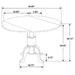 Round Dining Table With Drop Leaf Pedestal Base, Expandable Top - Natural Furniture Max