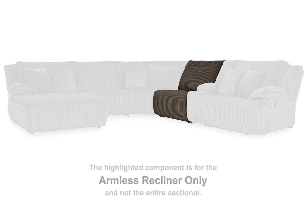 Top Tier - Armless Recliner - Chocolate
