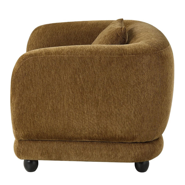 Lennox - Chair With Pillow - Brown Chenille ACME