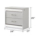 Glam - 2 Drawer Nightstand & LED Lighting - White Matrix Furniture Group