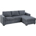 2 Piece Sectional Sofa With Right Arm Chaise And Left Arm Sofa - Dark Gray Home Essentials