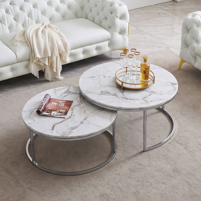 2 Piece Nesting Coffee Table Set For Living Room Home Essentials