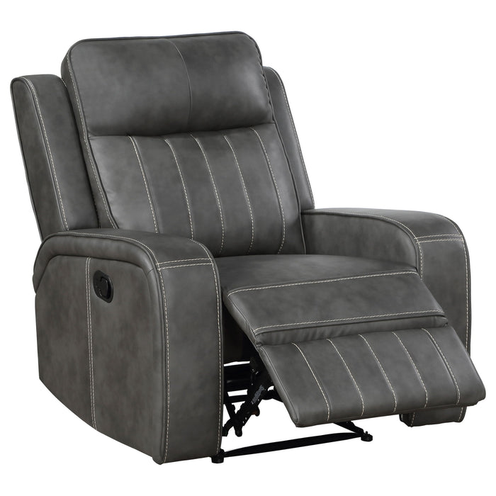 Forrest - Recliner Chair With Tufted Upholstery - Gray Furniture Max