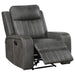Forrest - Recliner Chair With Tufted Upholstery - Gray Furniture Max