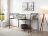 Cordelia - Twin Loft Bed With Slide - Antique Oak, Sandy Black & Dark Bronze Hand-Brushed ACME