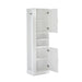 Tall Freestanding Bathroom Storage Cabinet With Adjustable Shelves And Side Hooks Board, Rectangle Design Hearth and Haven