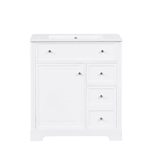 Bathroom Vanity With Sink Top, Cabinet With Door And 2 Drawers - White Hearth and Haven