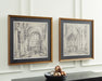Downyard - Wall Art Set (Set of 2) - Black / Beige Signature Design by Ashley®