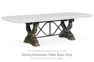 Maylee - Rectangular Drm Extension Table Base - Dark Brown Signature Design by Ashley®