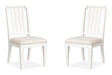 Willowbrook - Upholstered Side Chair With Wood Slat Back (Set of 2) - Egg Shell White Magnussen Furniture