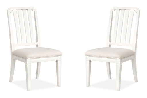 Willowbrook - Upholstered Side Chair With Wood Slat Back (Set of 2) - Egg Shell White Magnussen Furniture