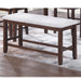 Cushion Padded Seat Counter Height Dining Bench - Walnut Home Essentials