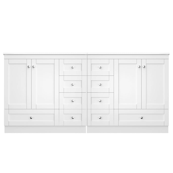 Shaker Free Standing Bathroom Vanity Cabinet & Sink, Soft Close Drawers, Soft Close Doors Hearth and Haven