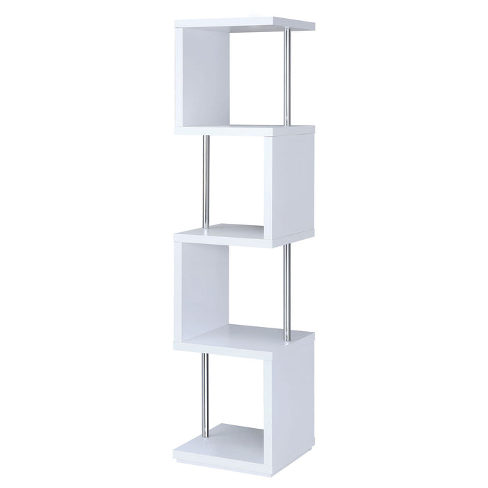4 Tier Bookcase With Accents Furniture Max