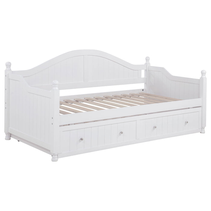 Twin Daybed With Trundle Storage Bed - White Furniture Max