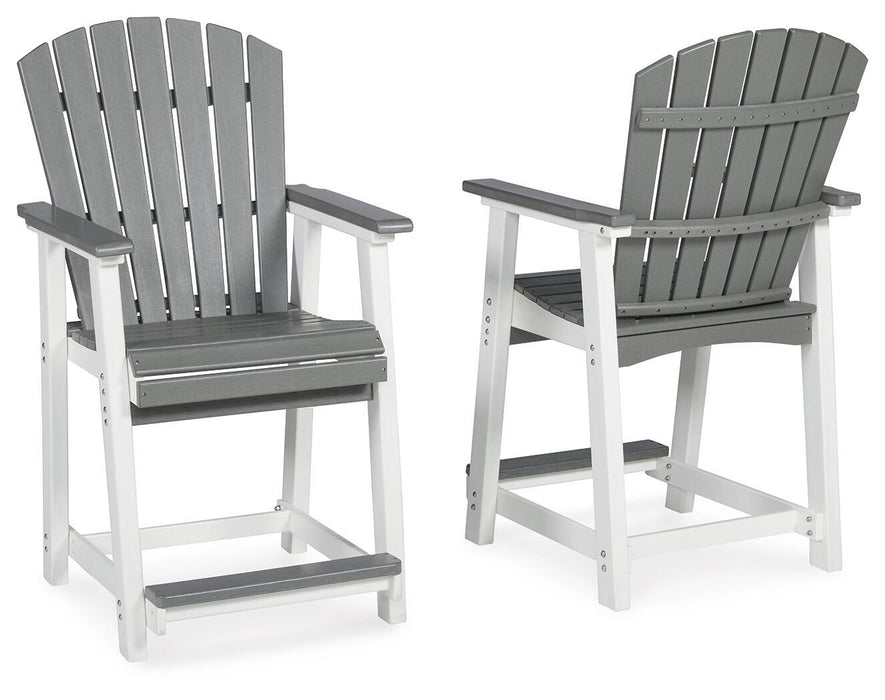 Transville - Barstool (Set of 2) - Gray / White Signature Design by Ashley®