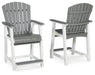 Transville - Barstool (Set of 2) - Gray / White Signature Design by Ashley®