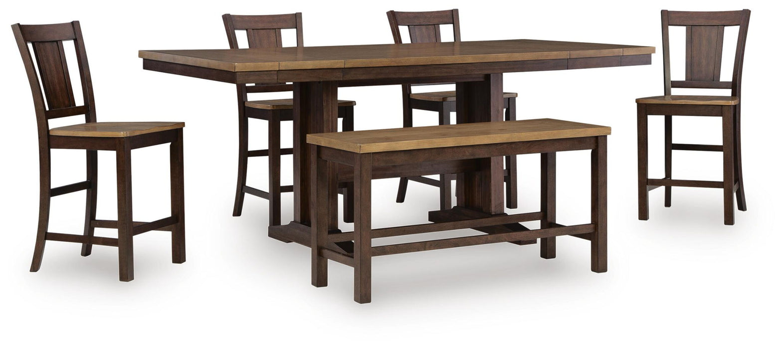 Rylandeen - Counter Height Extension Dining Table Set Signature Design by Ashley®