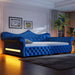 Upholstered Daybed With LED Lighting And Nailhead Trim Dreamland