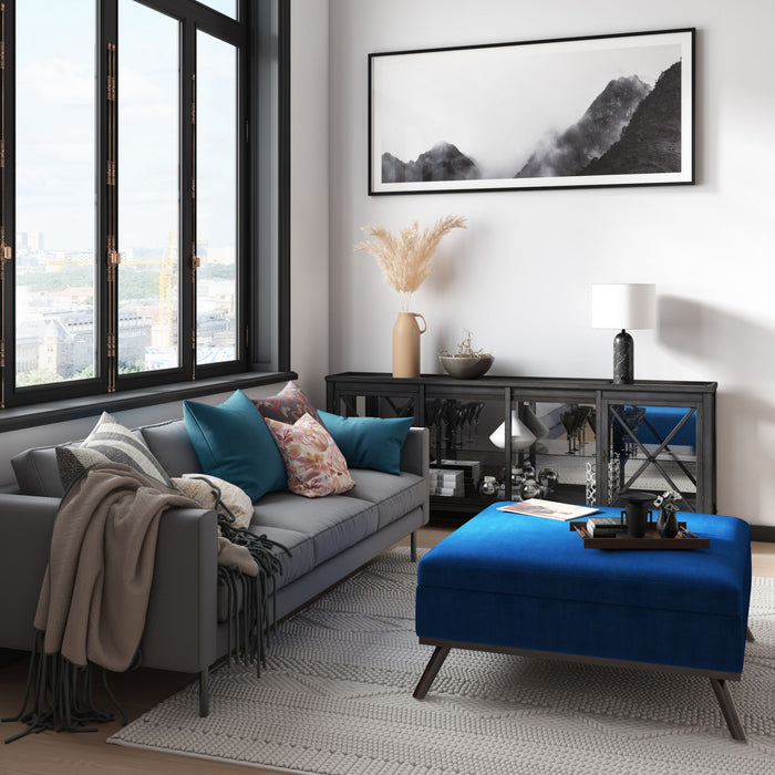 Owen - Multifunctional Square Coffee Table Storage Ottoman Simpli-Home