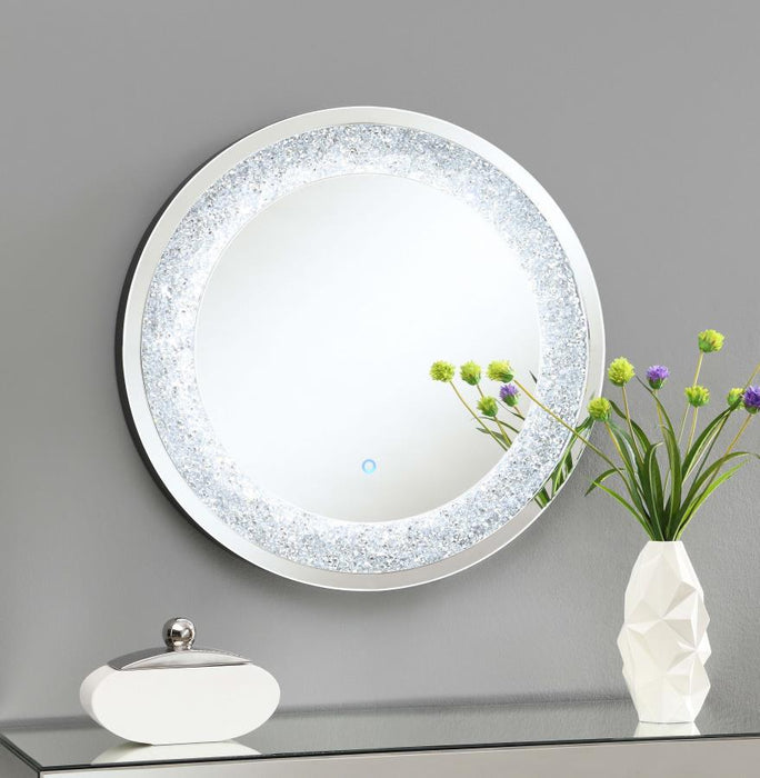 Landar - Round LED Light Wall Mirror - Silver