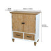 Accent Flower Carved Door Sideboard Cabinet With 2 Drawers For Kitchen - Natural Wood Wash / White Home Essentials