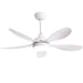42" Ceiling Fan With Remote Control, DC Reversible Motor, 6 Speeds, 3Cct LED Light - White Daily Nest
